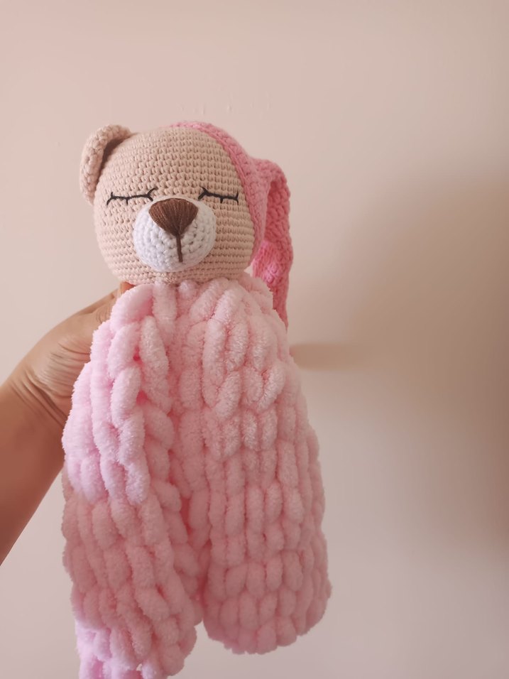 Pembe Peluş ayıcık Oyuncak - Görsel 4