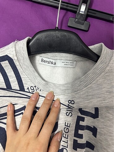 s Beden gri Renk Bershka oversize sweatshirt