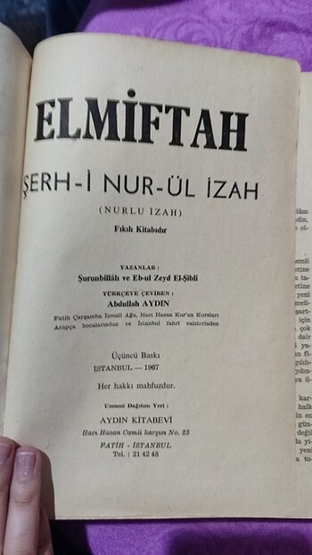  Beden Nurul izah ve tercümesi Şerh-i Nur-ül İzah