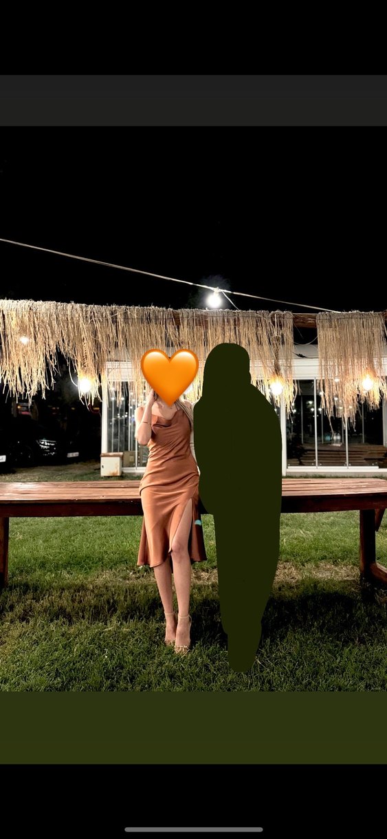 Tarçın Midi Saten Elbise - Görsel 2