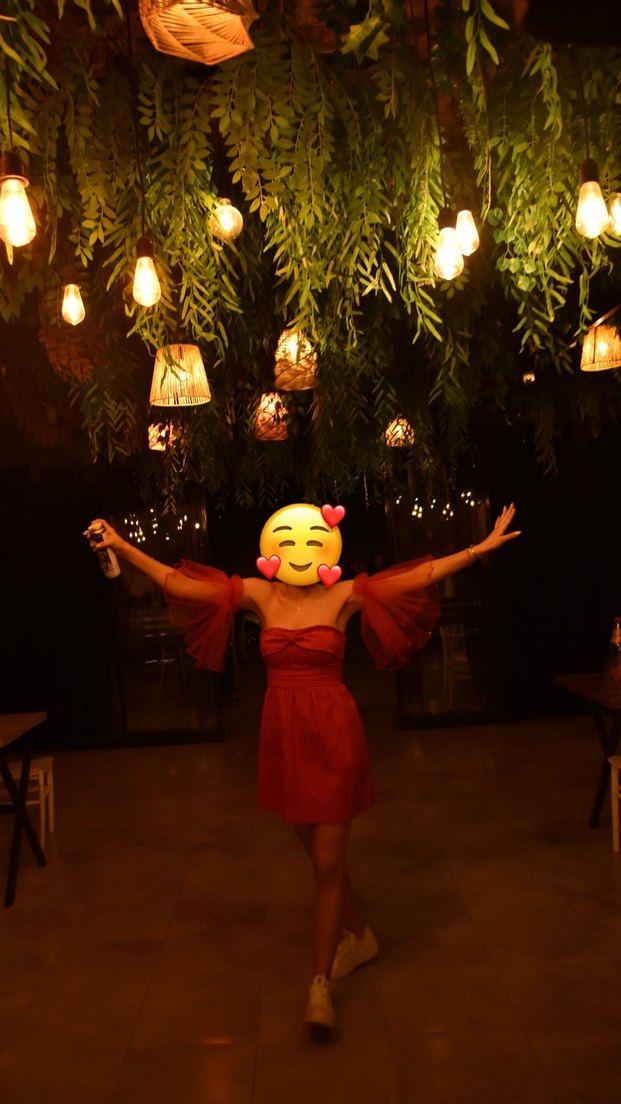 Kırmızı Straplez Mini Elbise - Görsel 2