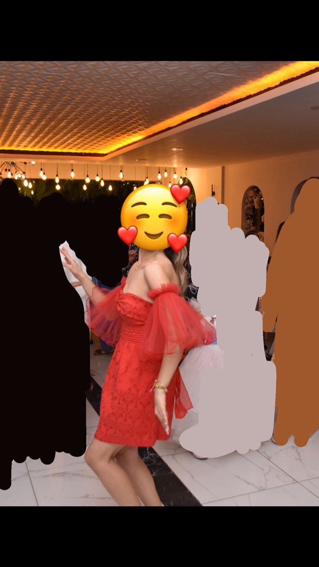 Kırmızı Straplez Mini Elbise - Görsel 5