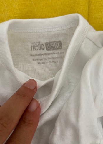 Prematüre Beden Beyaz Uzun Kollu Bebek Body