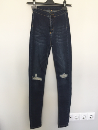 Topshop yirtil yuksek bel kot