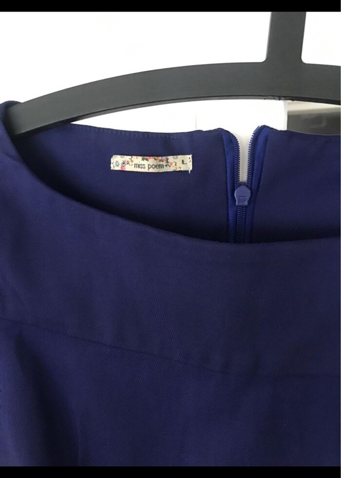 Miss Poem mavi ofis elbisesi - Görsel 3