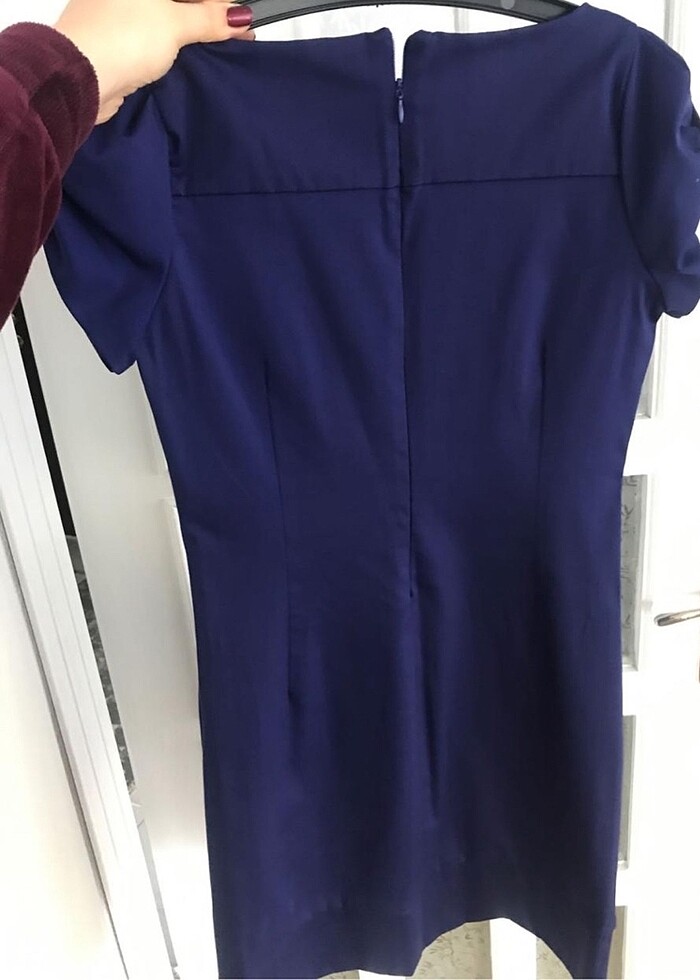 Miss Poem mavi ofis elbisesi - Görsel 2