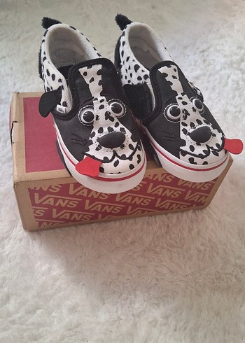 Vans Vans Çocuk Siyah Köpek Desenli Slip-On Ayakkabı