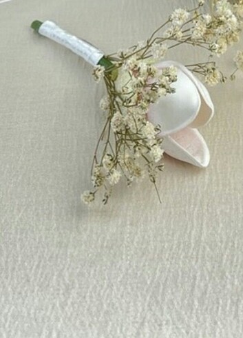  Beden MANOLYA GELİN EL BUKETİ VE DAMAT ÇİÇEĞİ SETİ 