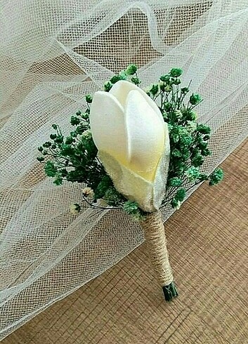 Tasarımcı GELİN EL BUKETİ VE DAMAT ÇİÇEĞİ SETİ