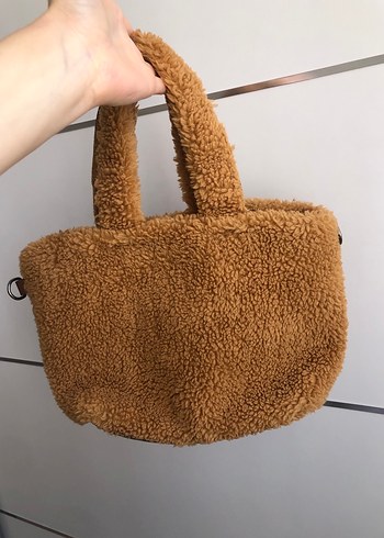 Beden Kahverengi Peluş Kadın El Çantası