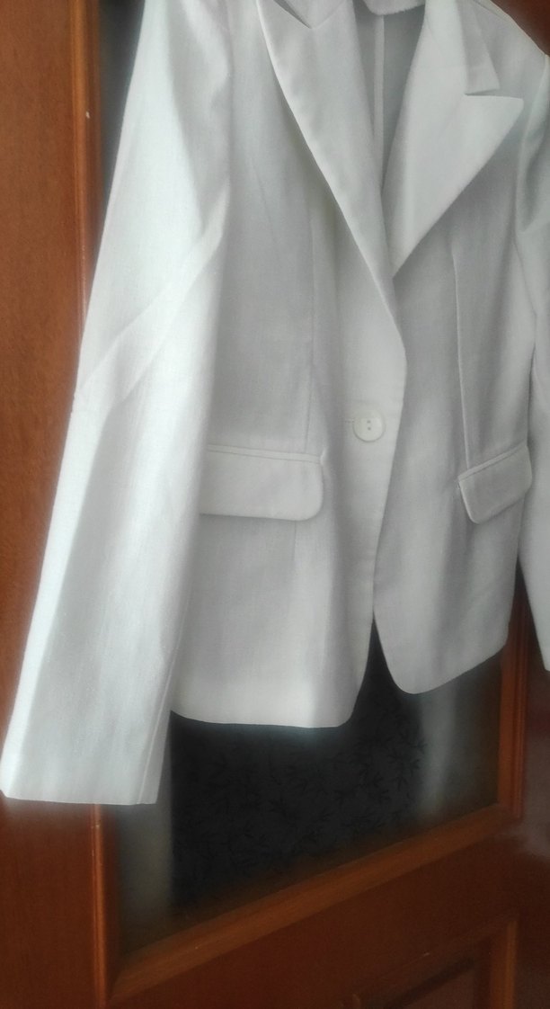 Beyaz Kadın Blazer Ceket - Görsel 3