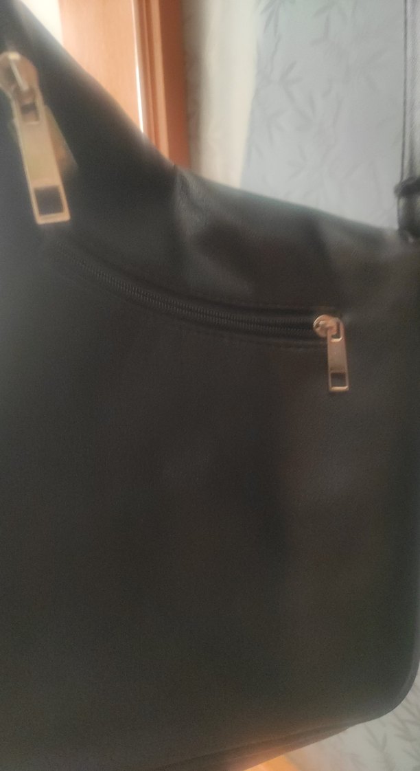 Siyah Deri Tokalı Kadın Çanta - Görsel 2