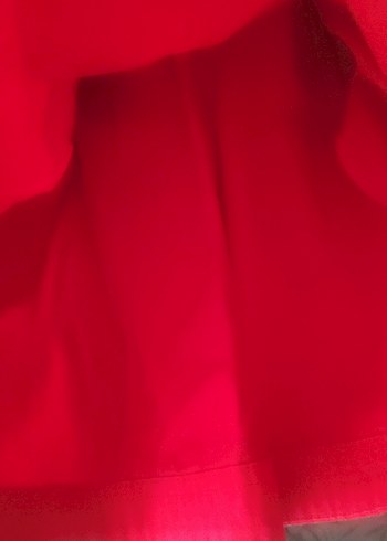 Düğmeli Kırmızı Mini Etek - Görsel 2