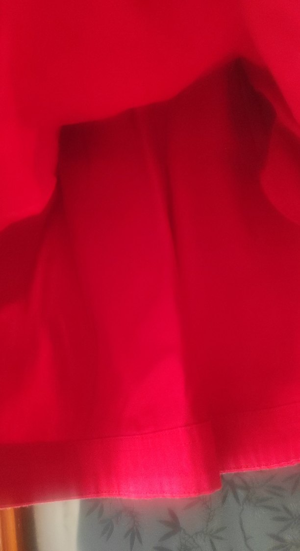 Düğmeli Kırmızı Mini Etek - Görsel 2