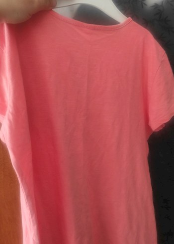 Baskılı Pembe Kız Tişörtü, Kısa Kollu - Görsel 8