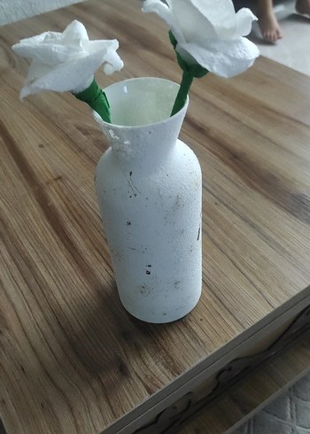 Beyaz Pastel Seramik Vazo - Görsel 3