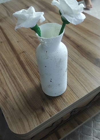 Beyaz Pastel Seramik Vazo - Görsel 4