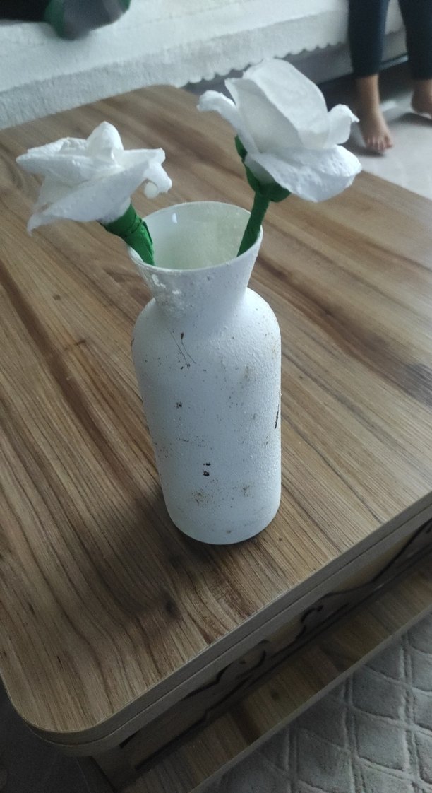 Beyaz Pastel Seramik Vazo - Görsel 3