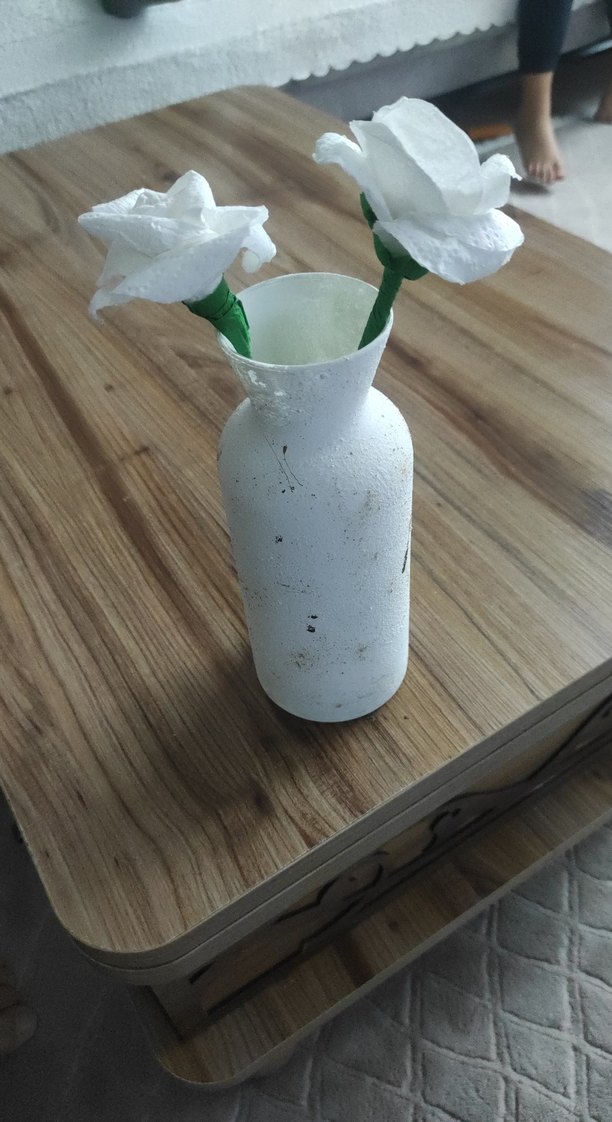 Beyaz Pastel Seramik Vazo - Görsel 4