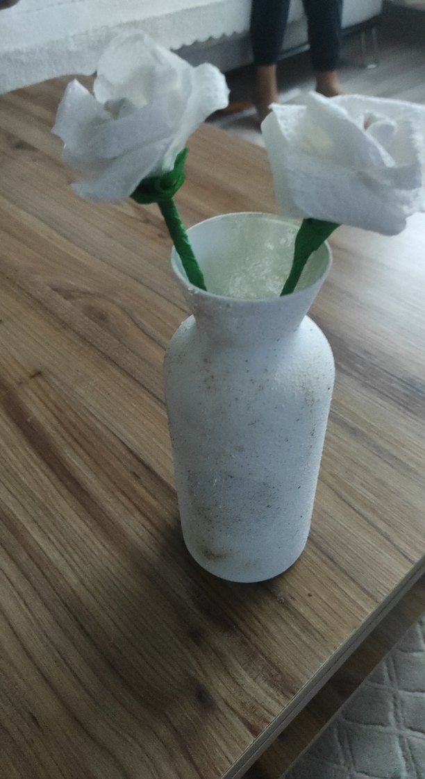 Beyaz Pastel Seramik Vazo - Görsel 2