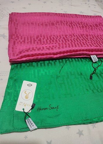 fuşya ve Benetton yeşili sıfır şal