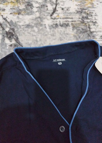 Lacivert V Yaka Erkek Pijama Takımı - Görsel 6