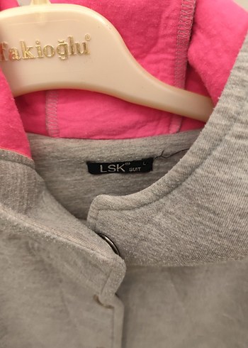 Gri Kapüşonlu Kız Çocuk Ceketi - Görsel 4