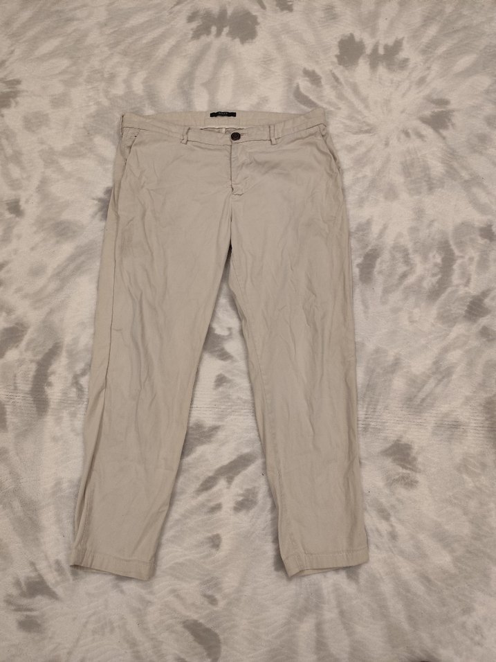 boggi Milano Bej Regular Fit Erkek Keten Pantolon - Görsel 2