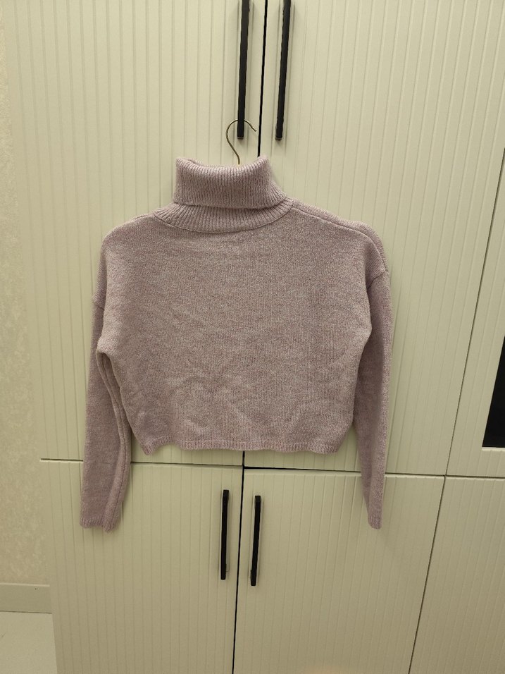 Bej Balıkçı Yaka Triko Kadın Kazak - Görsel 2