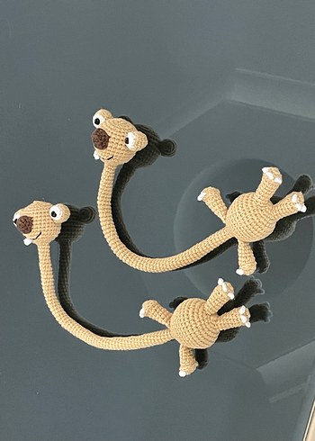 Bej ve Gri Uzun Boyunlu amigurumi Oyuncak - Görsel 4