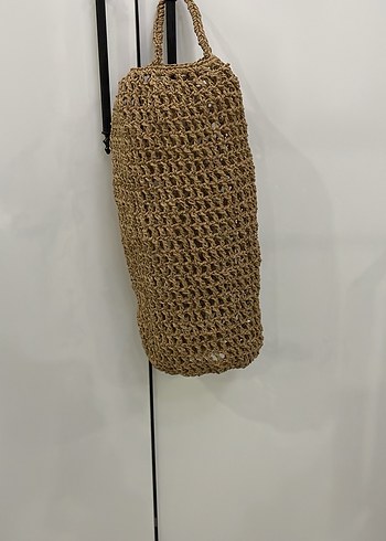 Bej Örgü hasır poşetlik - Görsel 4