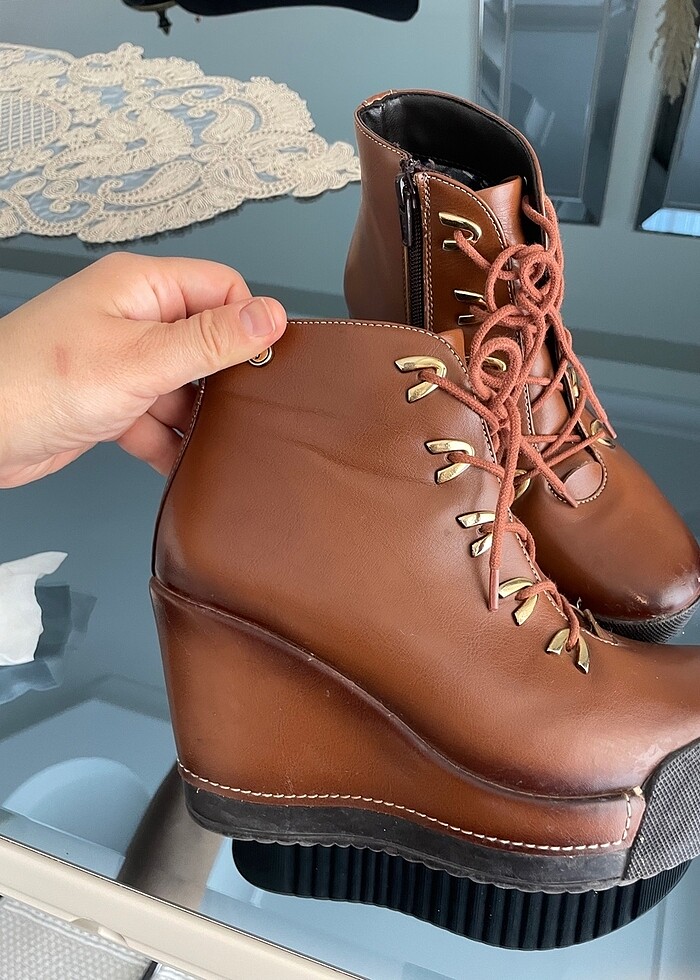 Platform topuk deri bot - Görsel 2