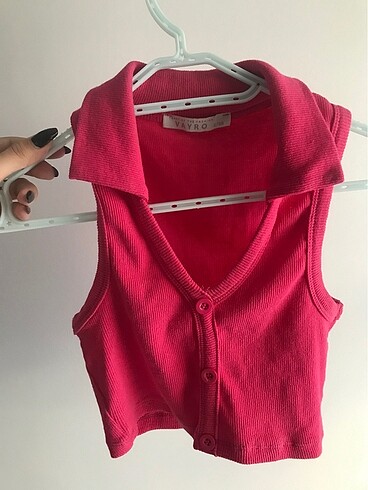Polo yaka crop