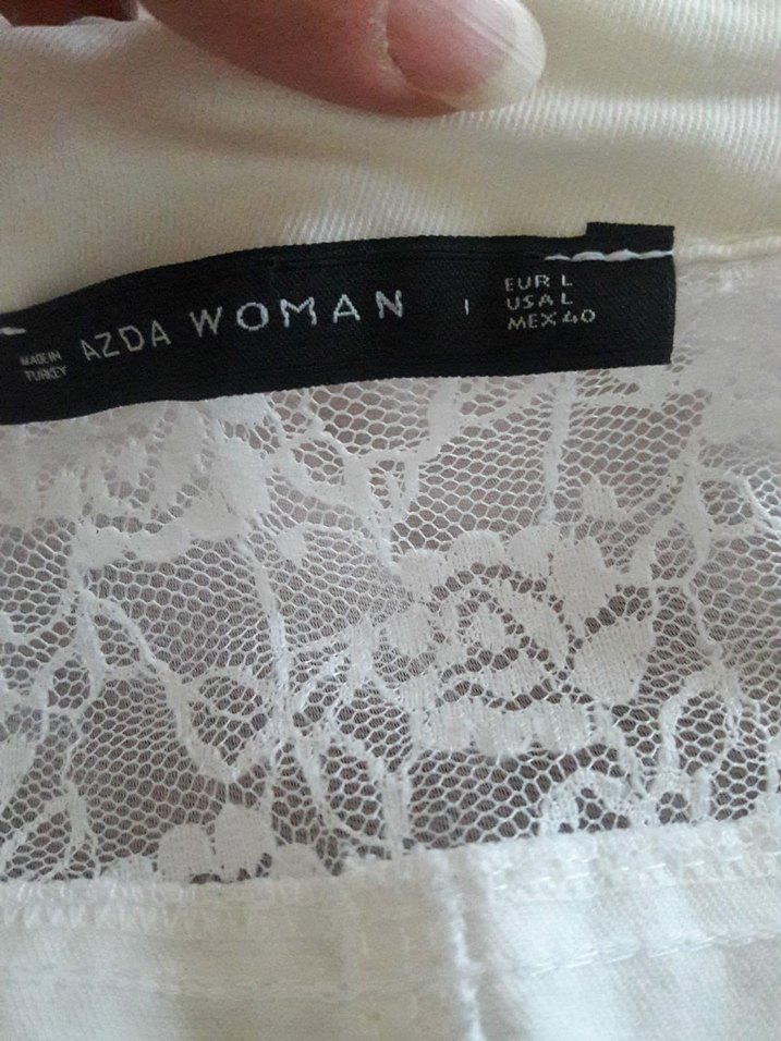 Beyaz Kolsuz Keten Bolero - Görsel 3