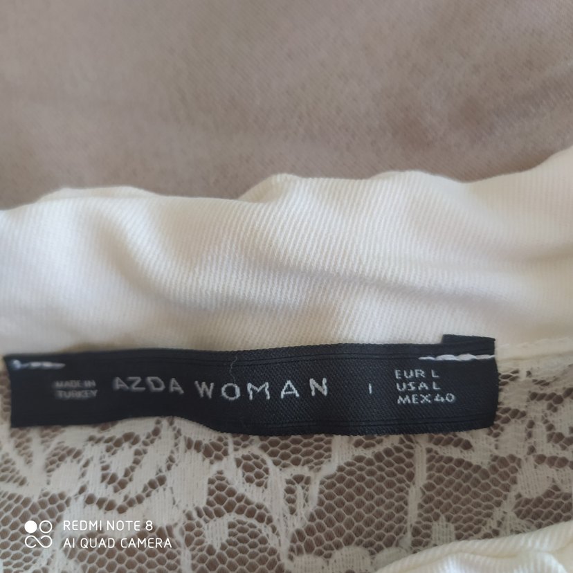 Beyaz Kolsuz Keten Bolero - Görsel 4