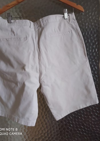 32 Beden Beyaz Regular Fit Erkek Mini Şort