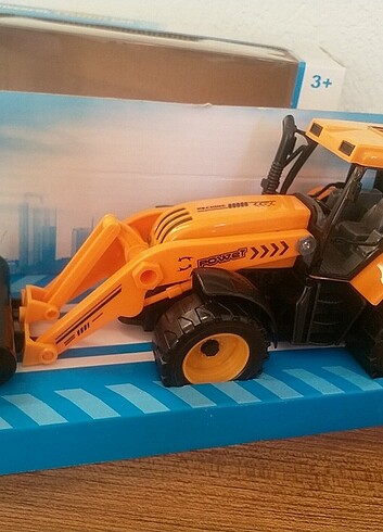 Oyuncak model traktör kepçe iş makinesi 25cm uzunluk kaliteli sa