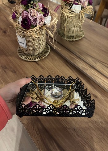 Dantel Detaylı peçetelik, metal peçetelik - Görsel 2