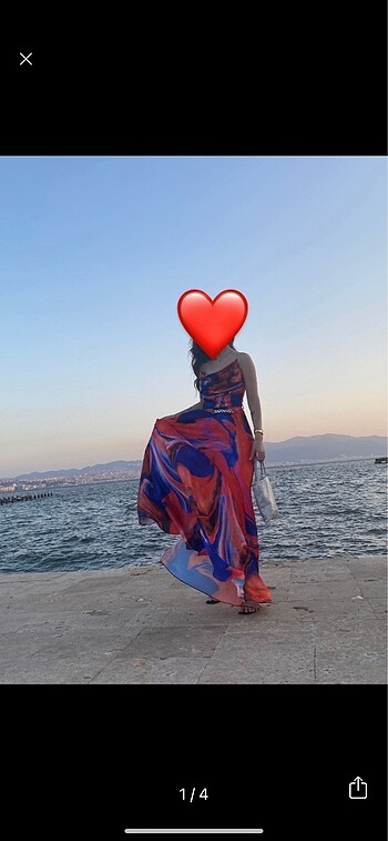Zara Çok Renkli Straplez Abiye Elbise