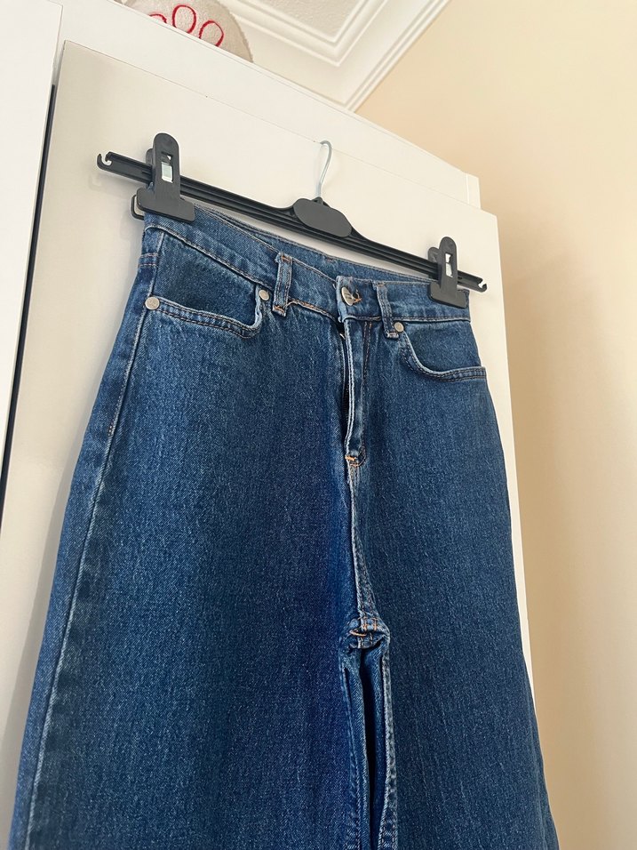 Lacivert plazzo pantolon - Görsel 2