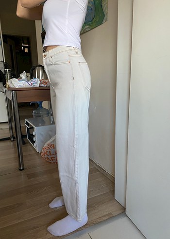 Beyaz Midi jean - Görsel 2