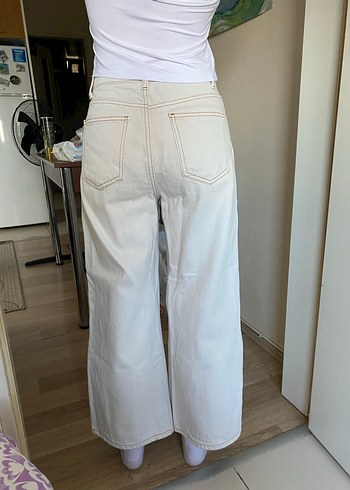 Beyaz Midi jean - Görsel 3