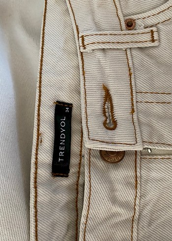 Beyaz Midi jean - Görsel 4