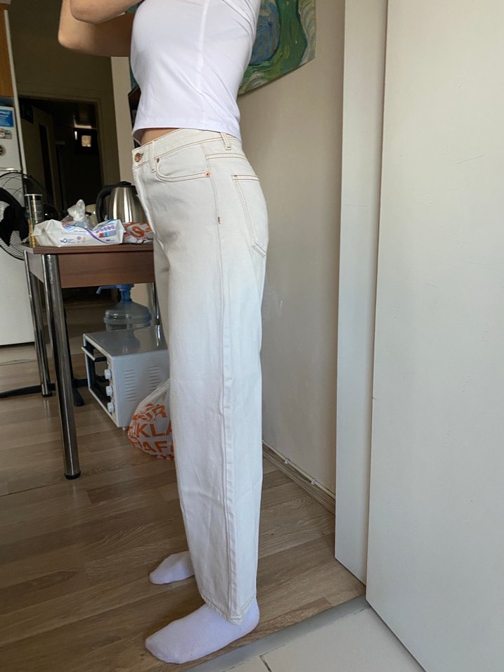 Beyaz Midi jean - Görsel 2