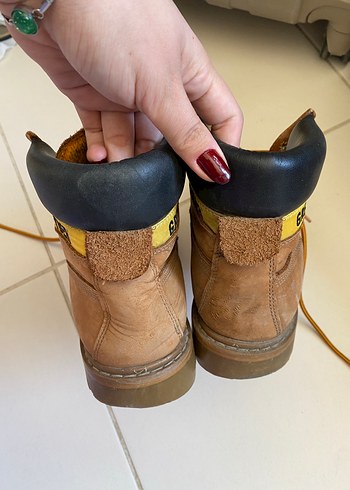 Kahverengi Deri Kadın Günlük Dolgu Topuk Bot - Görsel 4