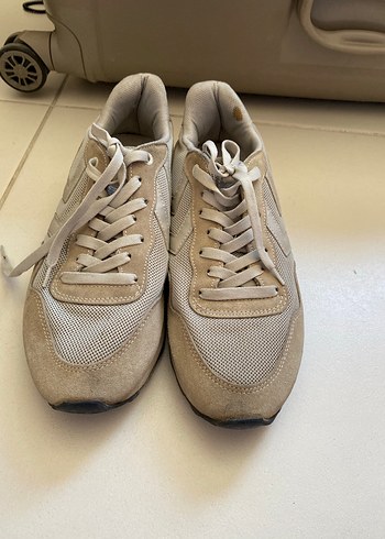 Bej Gri Günlük Kadın Spor Ayakkabı - Görsel 3