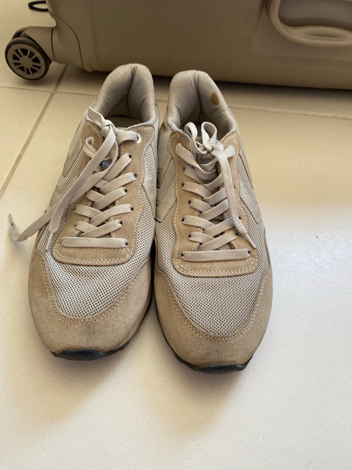 Bej Gri Günlük Kadın Spor Ayakkabı - Görsel 3