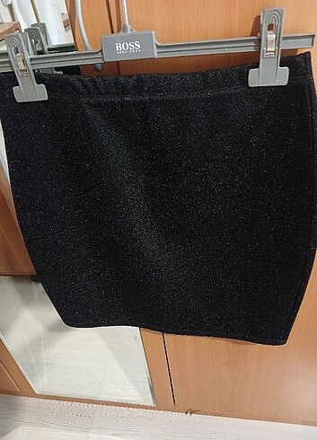 Koton Likralı, hafif simli mini dar etek