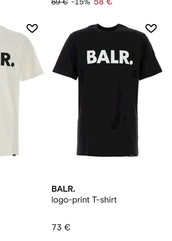 Diğer Orijinal Unısex BALR. Siyah Tişört