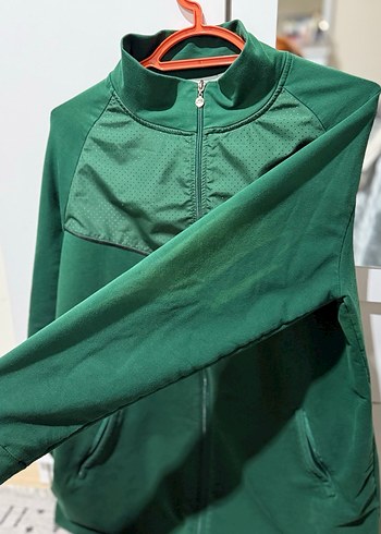 Nike Unısex Koyu Yeşil Fermuarlı Spor Hırka - Görsel 4